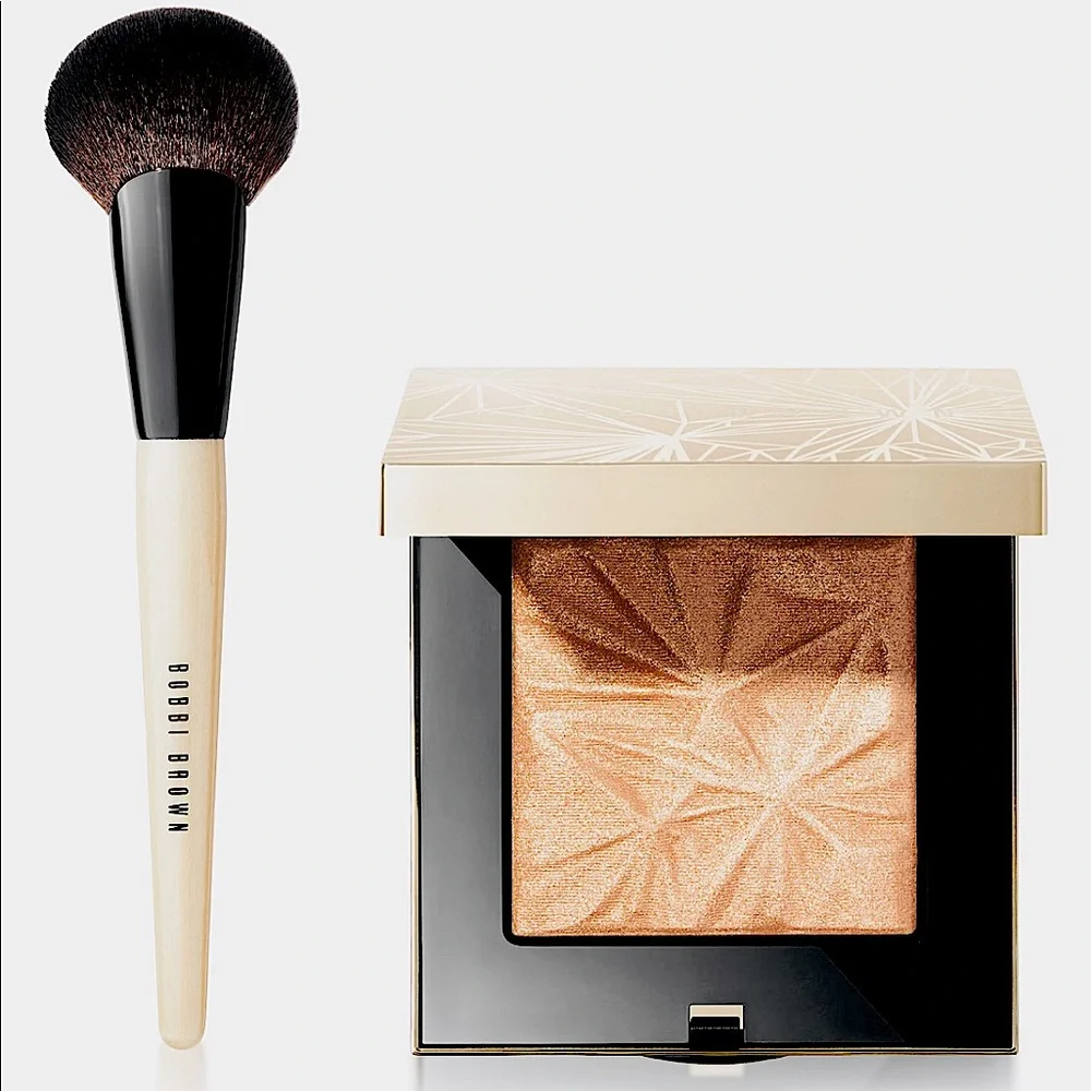Bobbi Brown set bronzer blush highlighter brush new